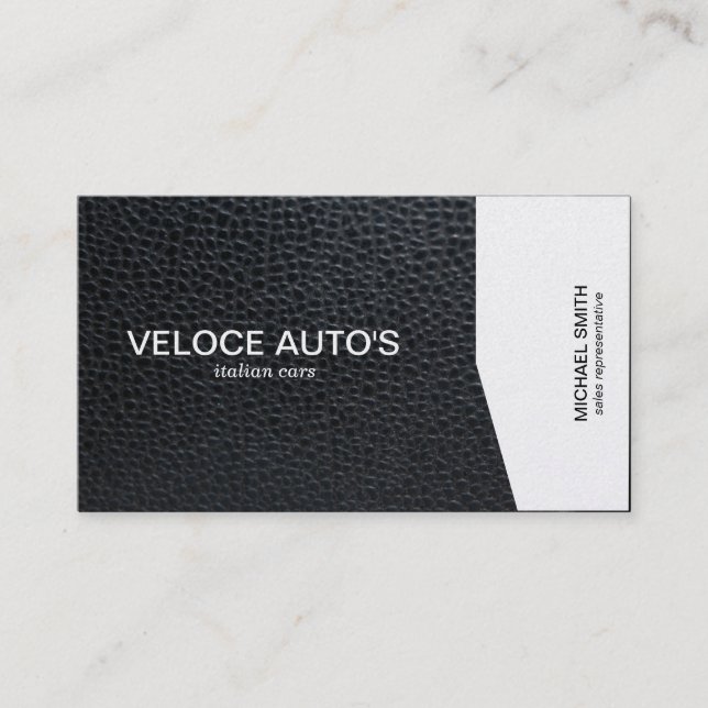 Carte De Visite Angle or / Cuir (Devant)