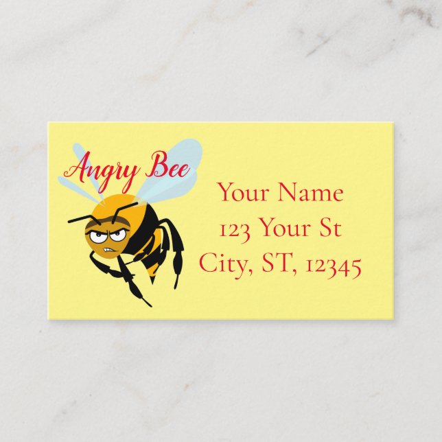 Carte De Visite Angry Bee Thunder_Cove (Devant)