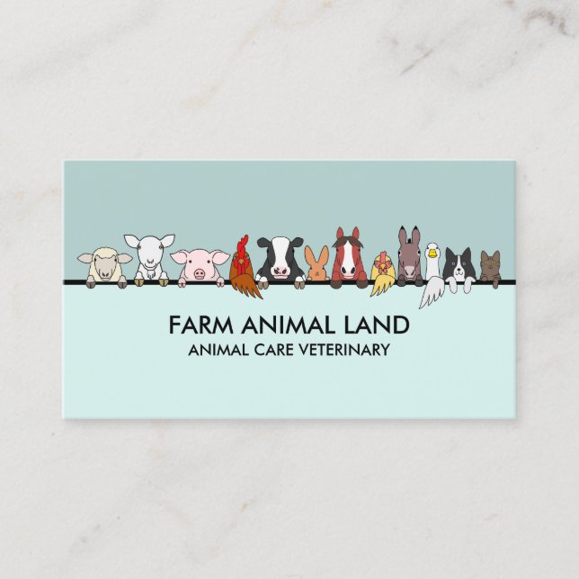 Carte De Visite Animal agricole vétérinaire (Devant)