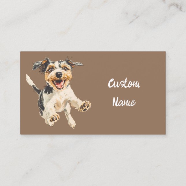 Carte De Visite Animal animal animal chien joyeux (Dos)