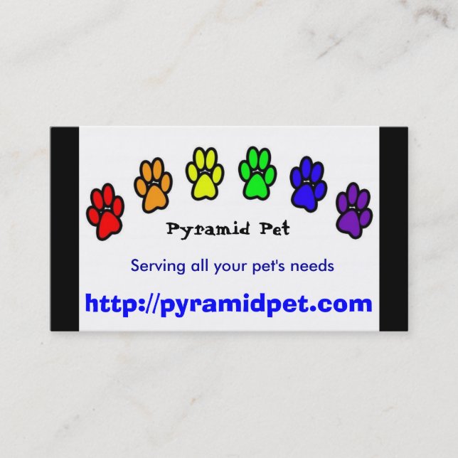 Carte De Visite Animal familier de pyramide (Devant)