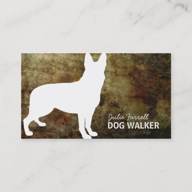 Carte De Visite Animal familier Realated de berger allemand (Devant)