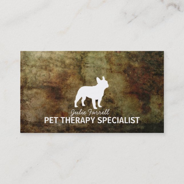 Carte De Visite Animal familier Realated de bouledogue français (Devant)
