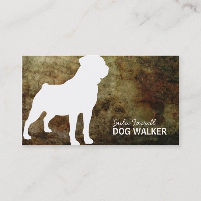 Carte De Visite Animal familier Realated de rottweiler (Devant)