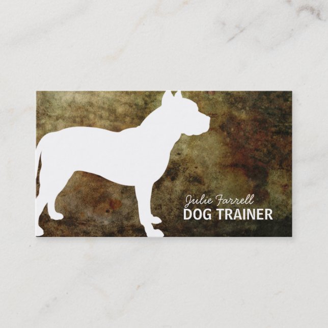 Carte De Visite Animal familier Realated de Staffy de pitbull (Devant)