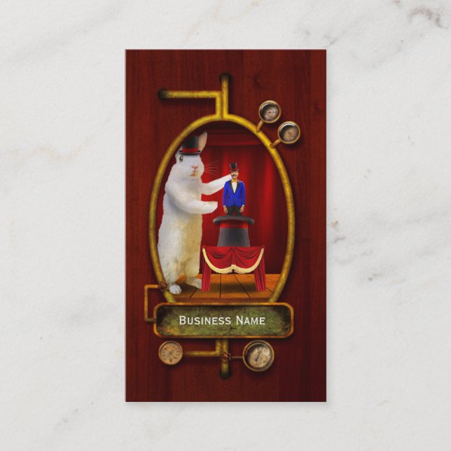 Carte De Visite Animal - Le lapin magique (Devant)