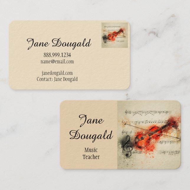 Carte De Visite Animal mignon de raton laveur d'aquarelle (Devant / Derrière)