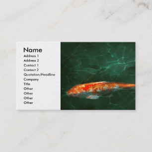 Carte De Visite Animal - Poisson - Carpe koï - Encore une histoire