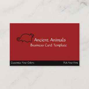 Carte De Visite Animaux anciens - Sceau de logo