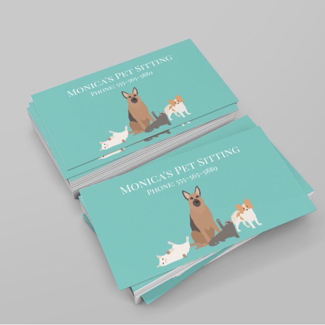 Carte De Visite Animaux assis Chien Chat Entraînement Grossiste Ga (Créateur téléchargé)