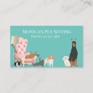 Carte De Visite Animaux assis Chien Chat Entraînement Grossiste Ga