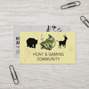 Carte De Visite Animaux / Chasse / Jeux