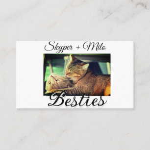 Carte De Visite Animaux de compagnie amis besties ajouter nom anim