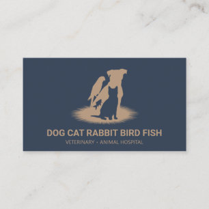 Carte De Visite Animaux de compagnie Boutique chat chien oiseau la