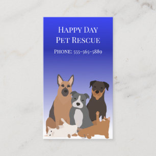 Carte De Visite Animaux de compagnie Chien Chat Secourir assis Ser
