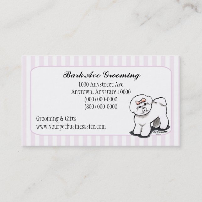 Carte De Visite Animaux de compagnie Groomer de chien Spa Fancy St (Devant)