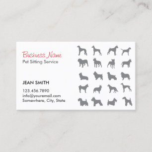 Carte De Visite Animaux de compagnie Professionnel Animaux de comp
