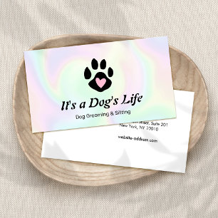Carte De Visite Animaux de compagnie Sitter & Groomer Chien Coeur 