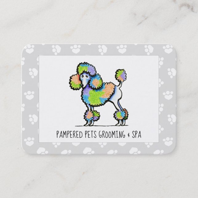 Carte De Visite Animaux de compagnie Spa Chien Groomer Business Ra (Devant)