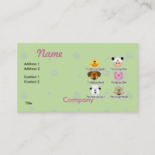 Carte De Visite Animaux de ferme sons