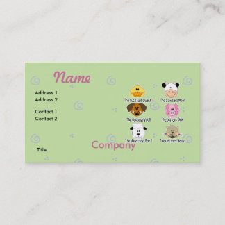 Carte De Visite Animaux de ferme sons