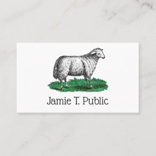 Carte De Visite Animaux de ferme vintages de mouton Ewe Dessin C