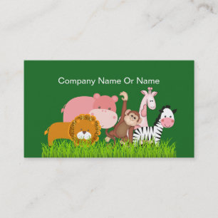 Carte De Visite Animaux mignons de jungle