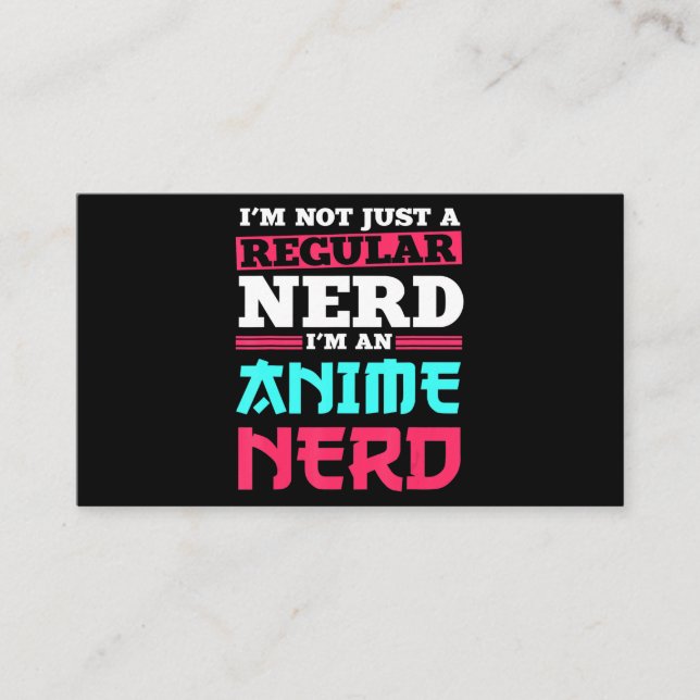 Carte De Visite Anime Nerd Vêtements manga Art Cosplay Otaku Cadea (Devant)