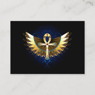 Carte De Visite Ankh or avec ailes