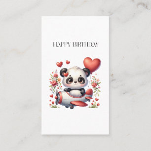 Carte De Visite Anniversaire de Panda Pilote