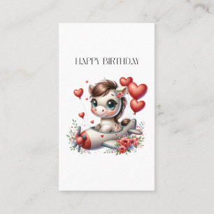 Carte De Visite Anniversaire de Pony Pilot