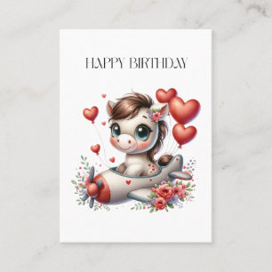 Carte De Visite Anniversaire de Pony Pilot