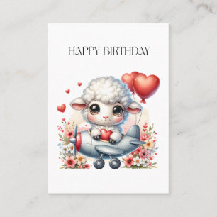 Carte De Visite Anniversaire du pilote de mouton