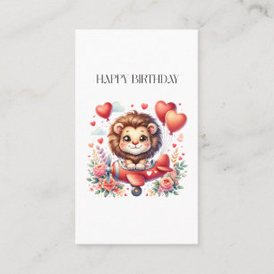 Carte De Visite Anniversaire Lion Volant