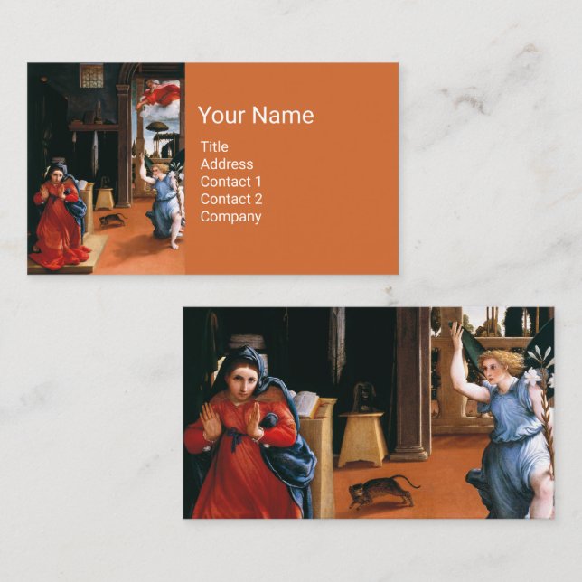 Carte De Visite ANNONCE RECANATI par Lorenzo Lotto (Devant / Derrière)