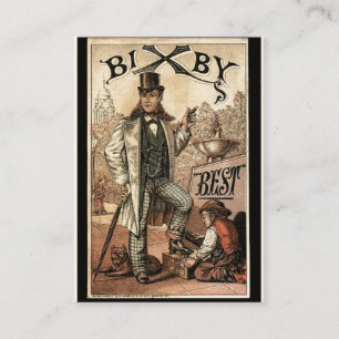 Carte De Visite Annonce vintage pour l'éclat de chaussure de Bixb