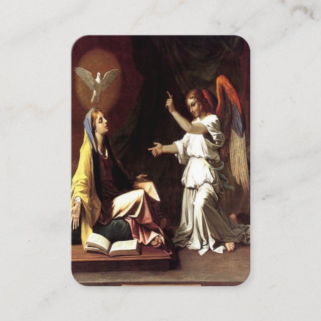 Carte De Visite Annonciation Hail Mary Prayer Card (Devant)