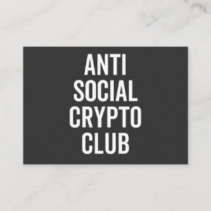 Carte De Visite Anti-Social Crypto Club