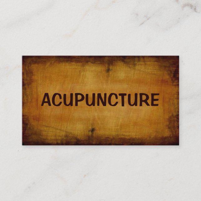 Carte de visite antique Acupuncture (Devant)