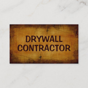 Carte de visite antique de l'entrepreneur Drywall