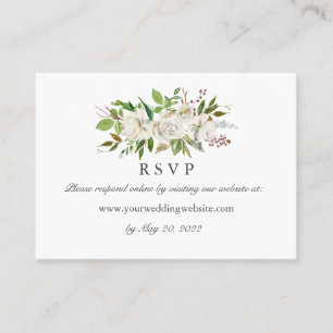 Carte De Visite Antique Garden Wedding RSVP Site en ligne