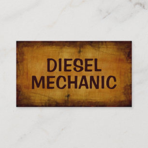 Carte de visite antique mécanique diesel