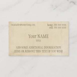 Carte De Visite Antique Parchment