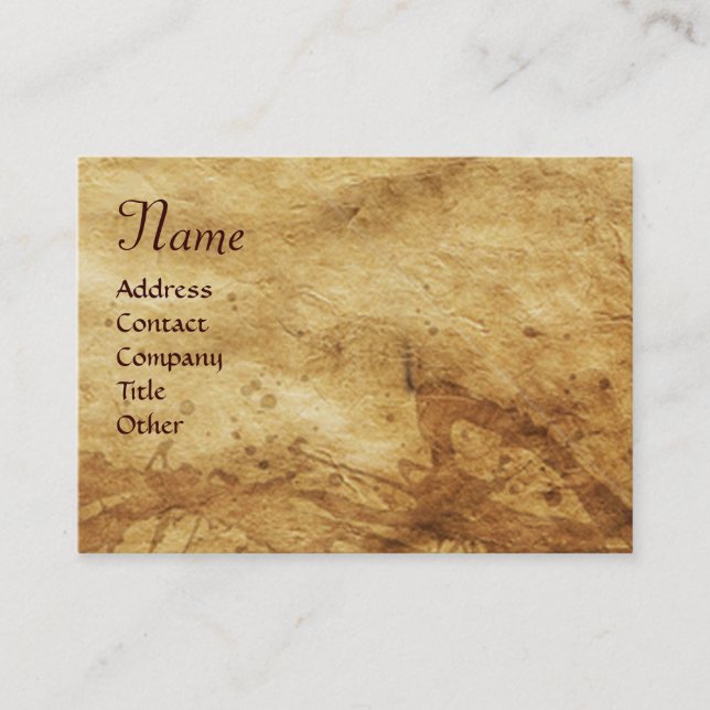 Carte De Visite ANTIQUE PARCHOIX BROWN Monogramme (Devant)
