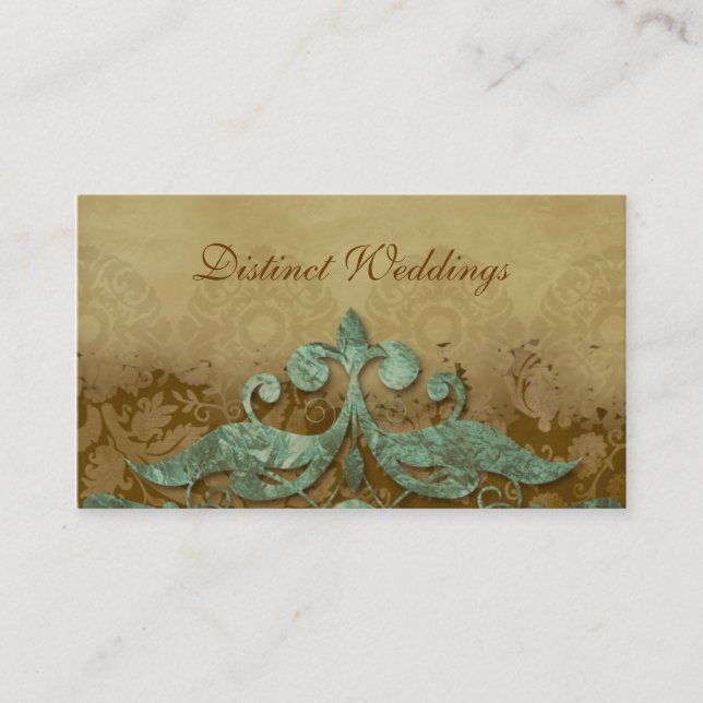 carte de visite Antique Verdigris Wedding planner (Devant)