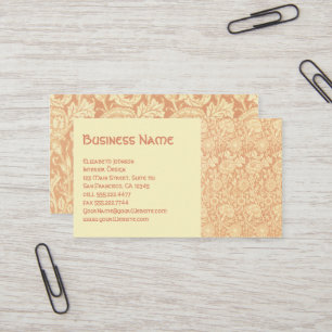 Carte De Visite Antique Victorien William Morris Carnations Roses