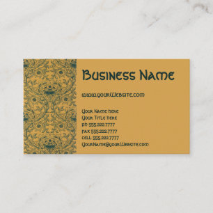 Carte De Visite Antique Victorien William Morris Motif Floral