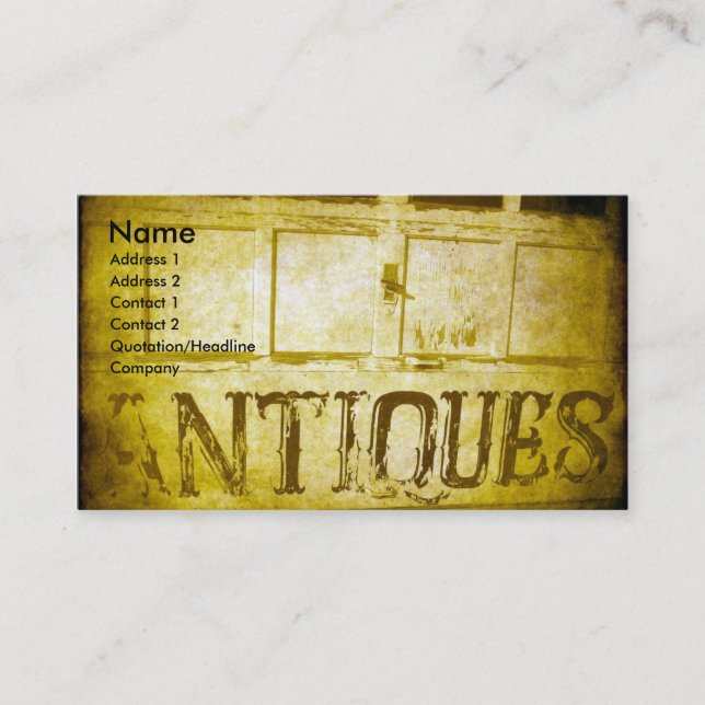 Carte De Visite Antiquités (Devant)