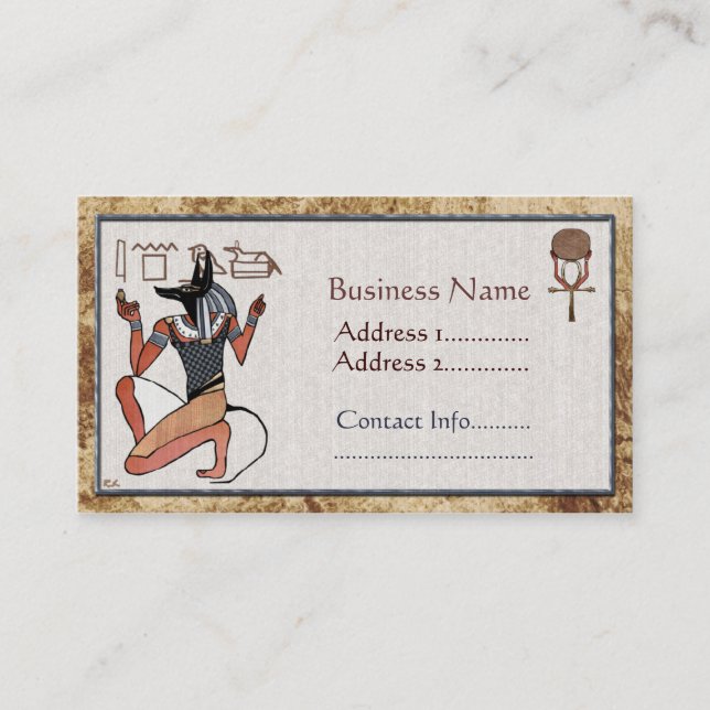 Carte De Visite Anubis The Guardian Egyptian (Devant)