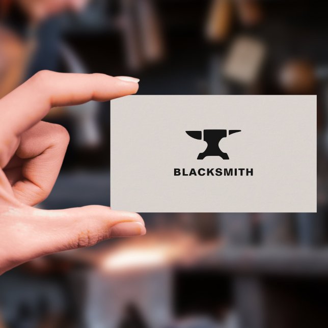 Carte De Visite Anvil & Blacksmith (Anvil & Blacksmith Business Card)
